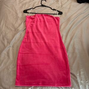 Shein Small Magenta Velour Mini Tube Dress
